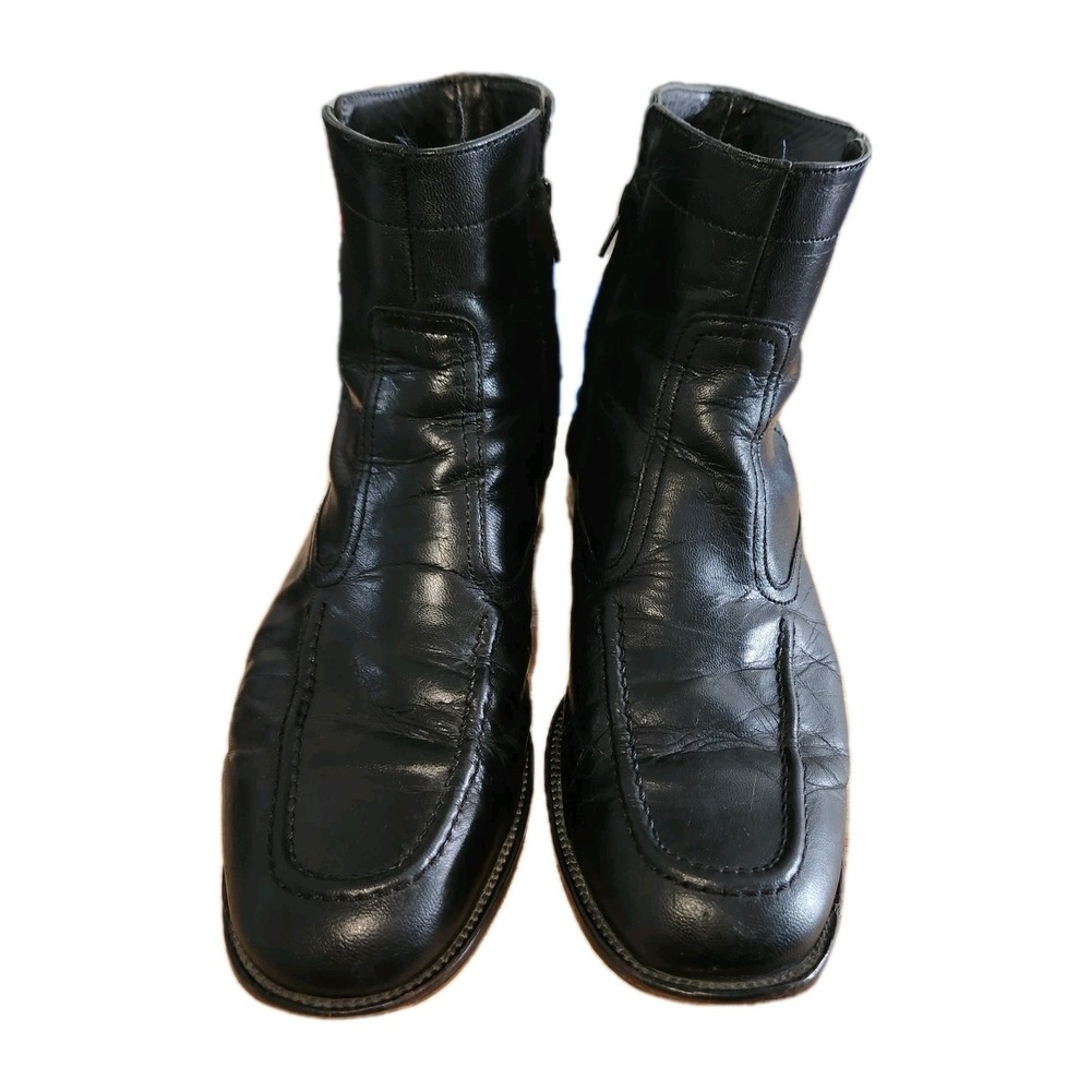 VTG Men's David Taylor Casual Black Chelsea Boots Size 7.5M Hip